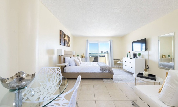 North Bay Village Apartment | Waterfront Studio with Free Parking & Bay Views