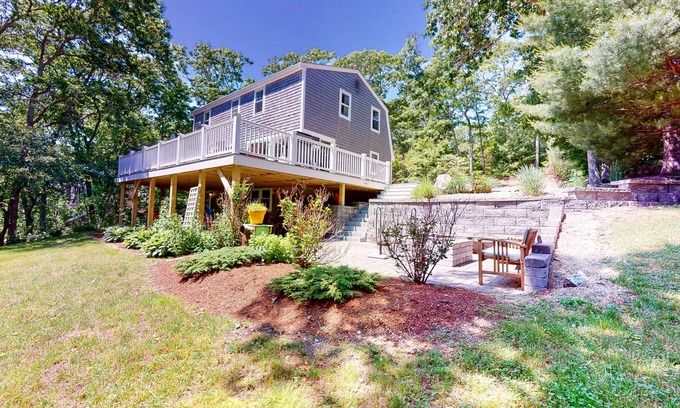 West Wareham House | Waterfront stay with private beach access, dock & water toys - year-round home
