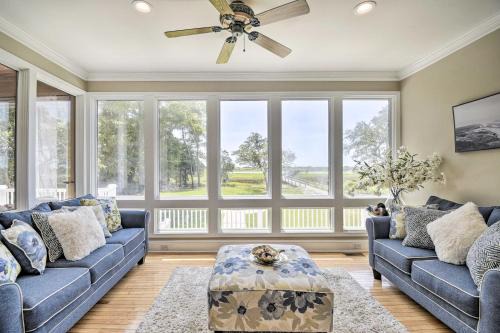 Sea Trail House | Waterfront Sunset Beach Escape with Golf View