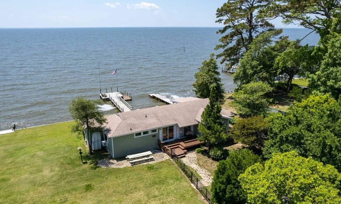 Colington House | Waveney Cottage in Point Harbor Soundfront 2 Bedroom Home w/Private Pier