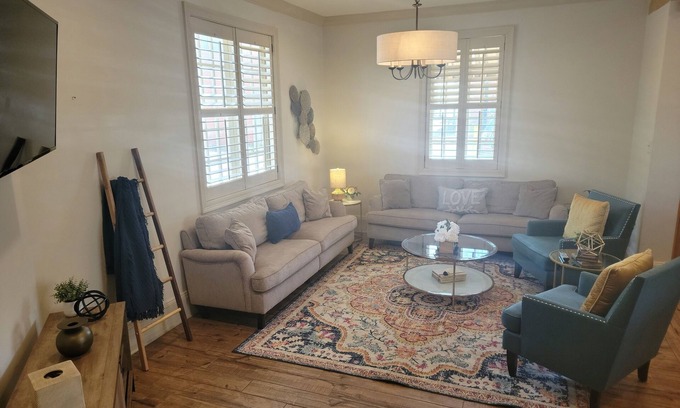 New Iberia House | Well-equipped 3BR/3BA with large common space in the heart of Historic Downtown