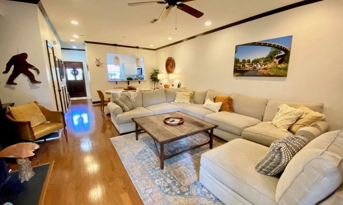 Greenville Downtown Cottage | West End Townhouse steps from Main St & Falls Park, Shopping, Dining, Stadium