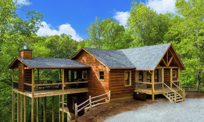Mineral Bluff Cabin | Whiskey & Woods - Newly built cabin with fireplace, wifi, and more!