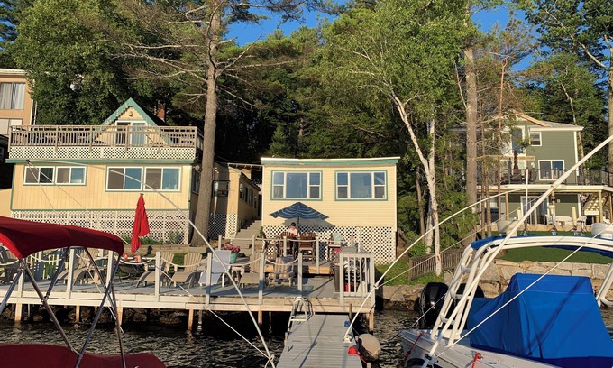 Laconia House | Winnipesaukee waterfront family compound with 40 foot dock and amazing sunsets!