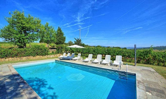 Pergine Valdarno Villa | Wonderful private villa with WIFI, private pool, TV, patio, panoramic view, parking, close to Arezzo