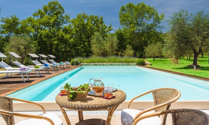 Sarteano Villa | Wonderful private villa with private pool, WIFI, A/C, TV and patio, close to Montepulciano