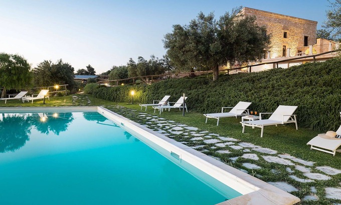 Scicli Villa | Wonderful private villa with sauna, WIFI, hot tub, private pool, A/C, TV, terrace and panoramic .