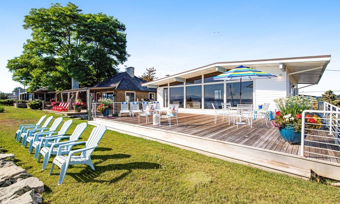 Clinton House | Wonderful Waterfront Escape w/an Indoor Hot Tub, Furnished Deck, & Great Views