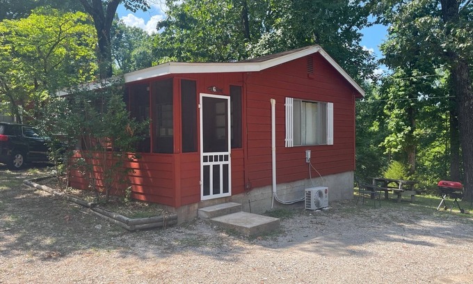 Mountain Home Cabin | Wooded Bliss Bungalow at Fish & Fiddle Family Resort & Extended Stay