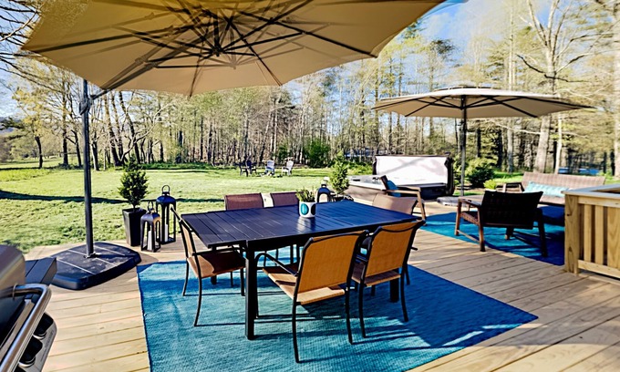 Arden House | Wooded Valley Oasis | Private Hot Tub, Firepit, Alfresco Dining | Near Trails