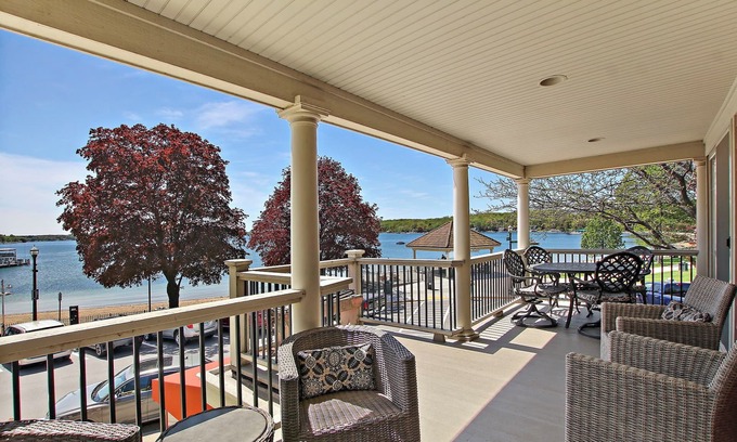 Lake Geneva House | Wrigley Beach House |Great Views of Lake |2nd Floor |Balcony |Steps to Beach & Shopping |Parking