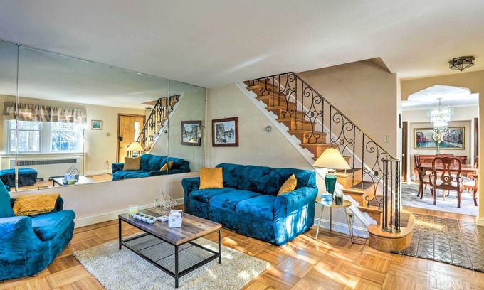 Yeadon House | Yeadon Townhome w/Porch, 7 Mi to Center City