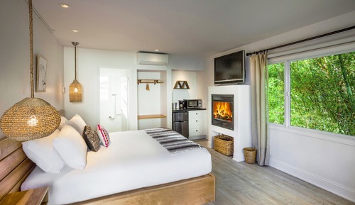 Standard Room, 1 King Bed, Fireplace, Pool View (Upstairs)