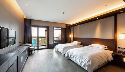 Comfort Room, 2 Double Beds, Patio, Mountainside