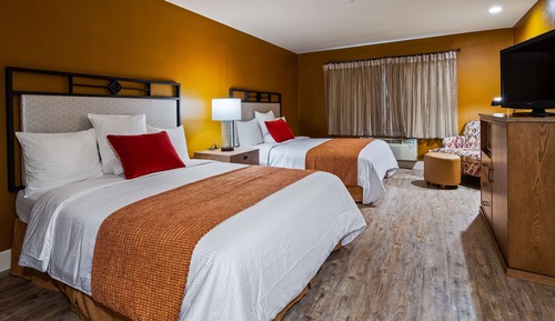 Standard Room, 2 Queen Beds, Non Smoking, Refrigerator & Microwave
