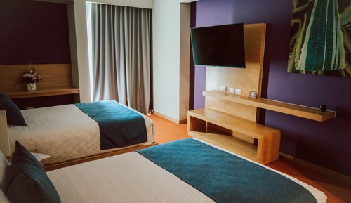 Deluxe Twin Room, 2 Double Beds, Non Smoking, Garden View