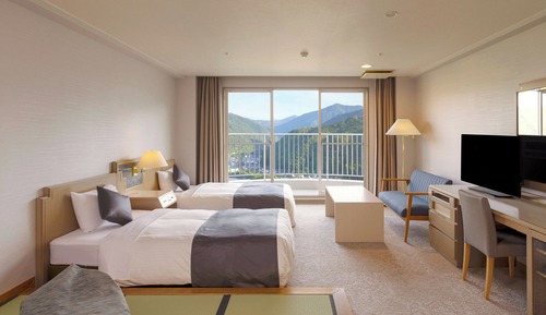 Standard Japanese-Western Twin Room with 6 Tatami Mats -High Floor - Non-Smoking