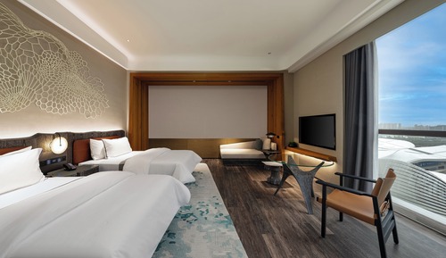 Deluxe Room, 2 Double Beds, City View