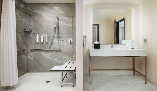 Suite, 1 King Bed, Accessible (Mobility & Hearing, Roll-in Shower)