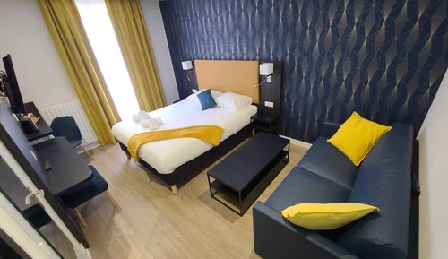 Superior Quadruple Room, 1 Queen Bed with Sofa bed, Balcony, Sea View