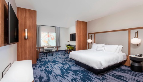 Suite, 1 King Bed with Sofa bed (Hearing Accessible)