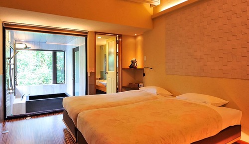 [View Kiso Hinoki Cybress bath with kitchen] ~Nagomi~ Non-smoking