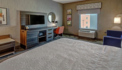 Room, 1 King Bed with Sofa bed, Refrigerator & Microwave