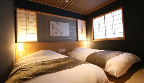 Japanese Western Style Quadruple Room, Private Open-Air Bath