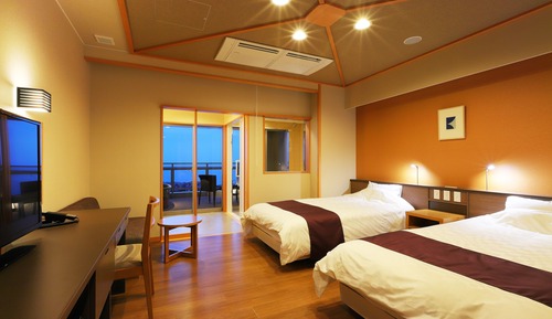 Universal Japanese Western Style Room with Private Open-air Bath, Ocean View, Non Smoking