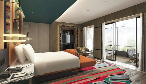 Suite, 1 King Bed, Balcony, Garden View