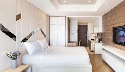 Superior Studio, 1 Queen Bed, Kitchen, City View