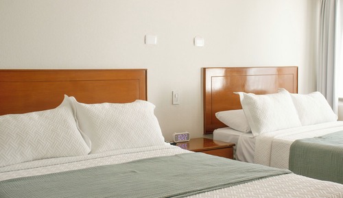 Deluxe Double Room, 2 Double Beds, Pool View, Ground Floor