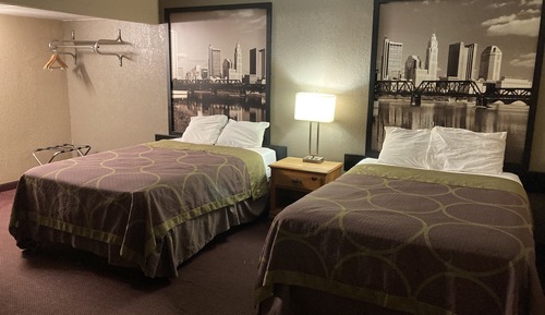 Room, 2 Double Beds, Smoking, Refrigerator & Microwave