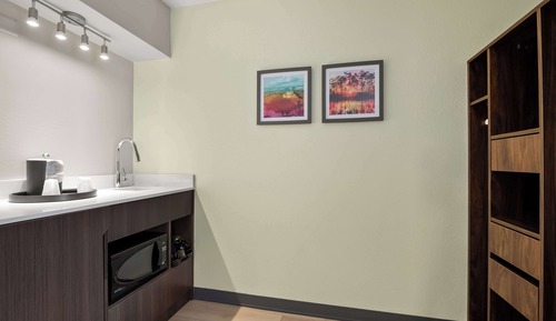 Room, 1 King Bed with Sofa bed, Refrigerator & Microwave