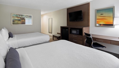 Standard Room, 2 Queen Beds, Non Smoking, Refrigerator & Microwave