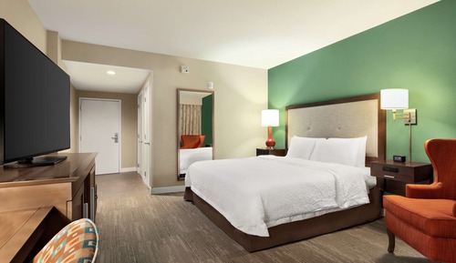 King bed with accessible shower