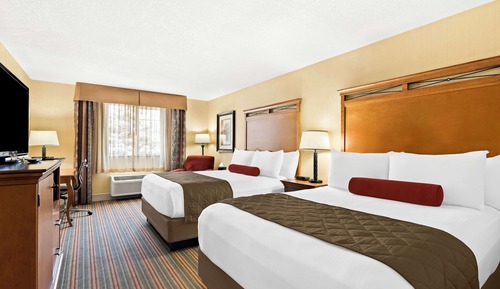 Standard Room, 2 Queen Beds, Non Smoking, Refrigerator & Microwave