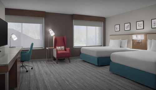 Two double beds