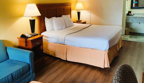 Room, 1 King Bed, Refrigerator & Microwave