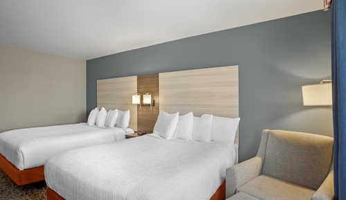 Standard Room, 2 Queen Beds, Non Smoking, Refrigerator & Microwave
