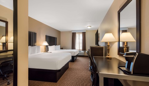 Standard Room, 2 Double Beds, Non Smoking, Refrigerator & Microwave