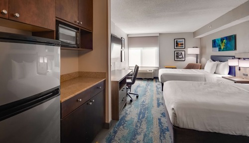 Standard Room, 2 Queen Beds, Non Smoking, Refrigerator & Microwave