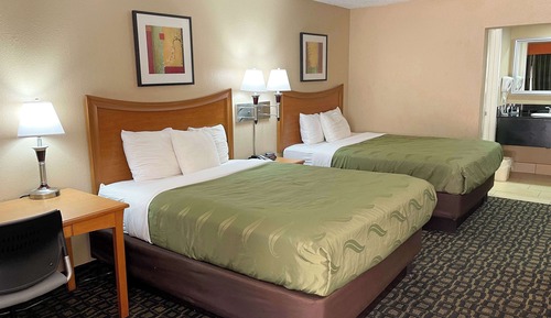 Standard Room, 2 Queen Beds, Non Smoking, Refrigerator & Microwave