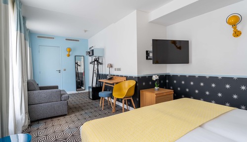 Privilege Room - Complimentary soft minibar, courtesy tray, digital press