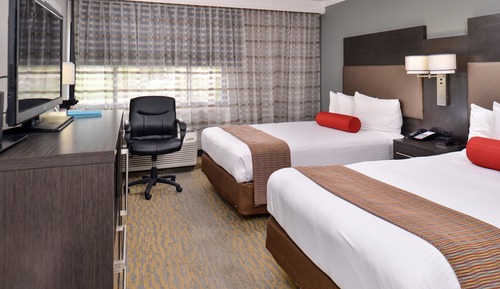 Standard Room, 2 Double Beds, Non Smoking, Refrigerator & Microwave