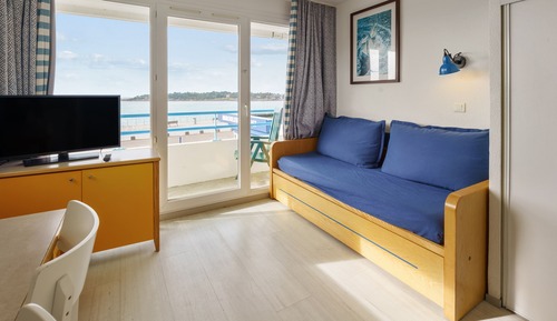 Studio 4 people - 1 sleeping alcove - Balcony - Sea view