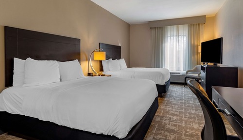 Standard Room, 2 Queen Beds, Non Smoking, Refrigerator & Microwave