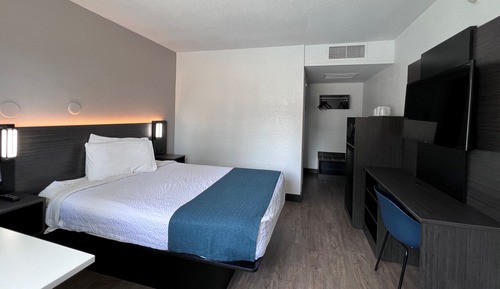 Deluxe Room, 1 Queen Bed, Smoking, Refrigerator & Microwave