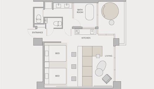 Twin Bed Suite with Jacuzzi, Non Smoking