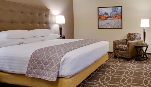 Suite, 1 King Bed with Sofa bed, Refrigerator & Microwave